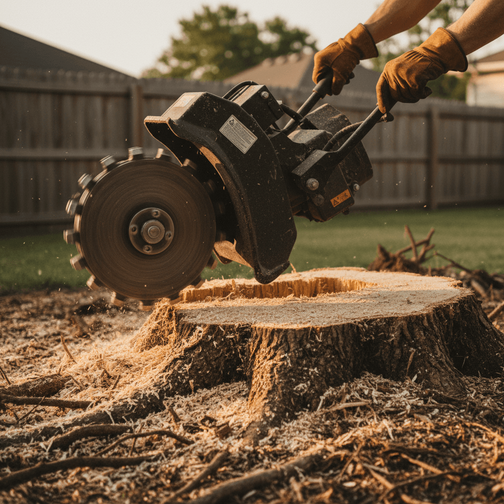 Stump grinding service